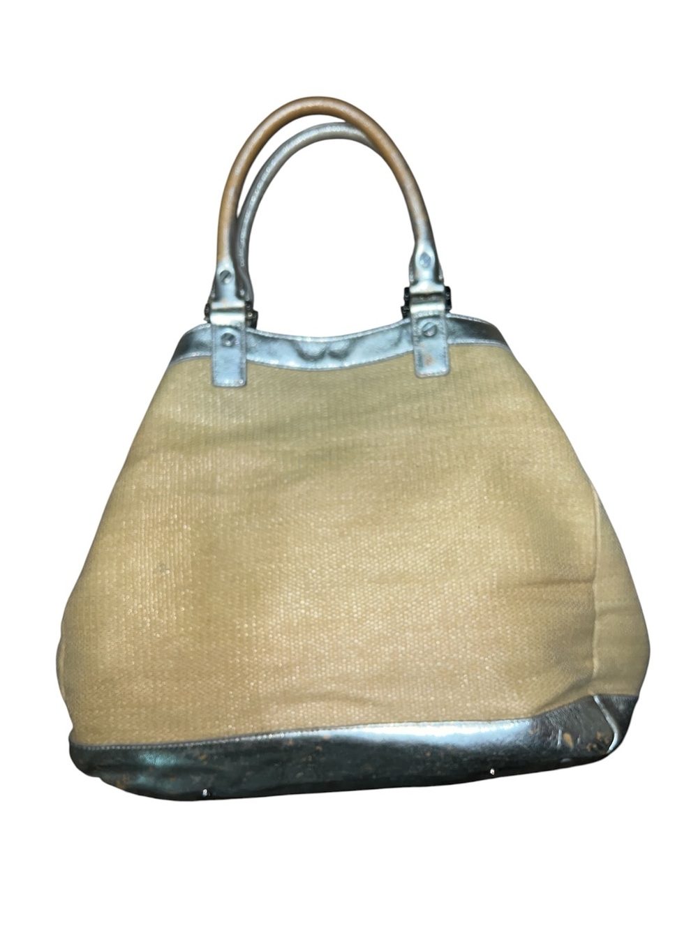 Tory Burch straw and metallic tote bag - Picture 5 of 7